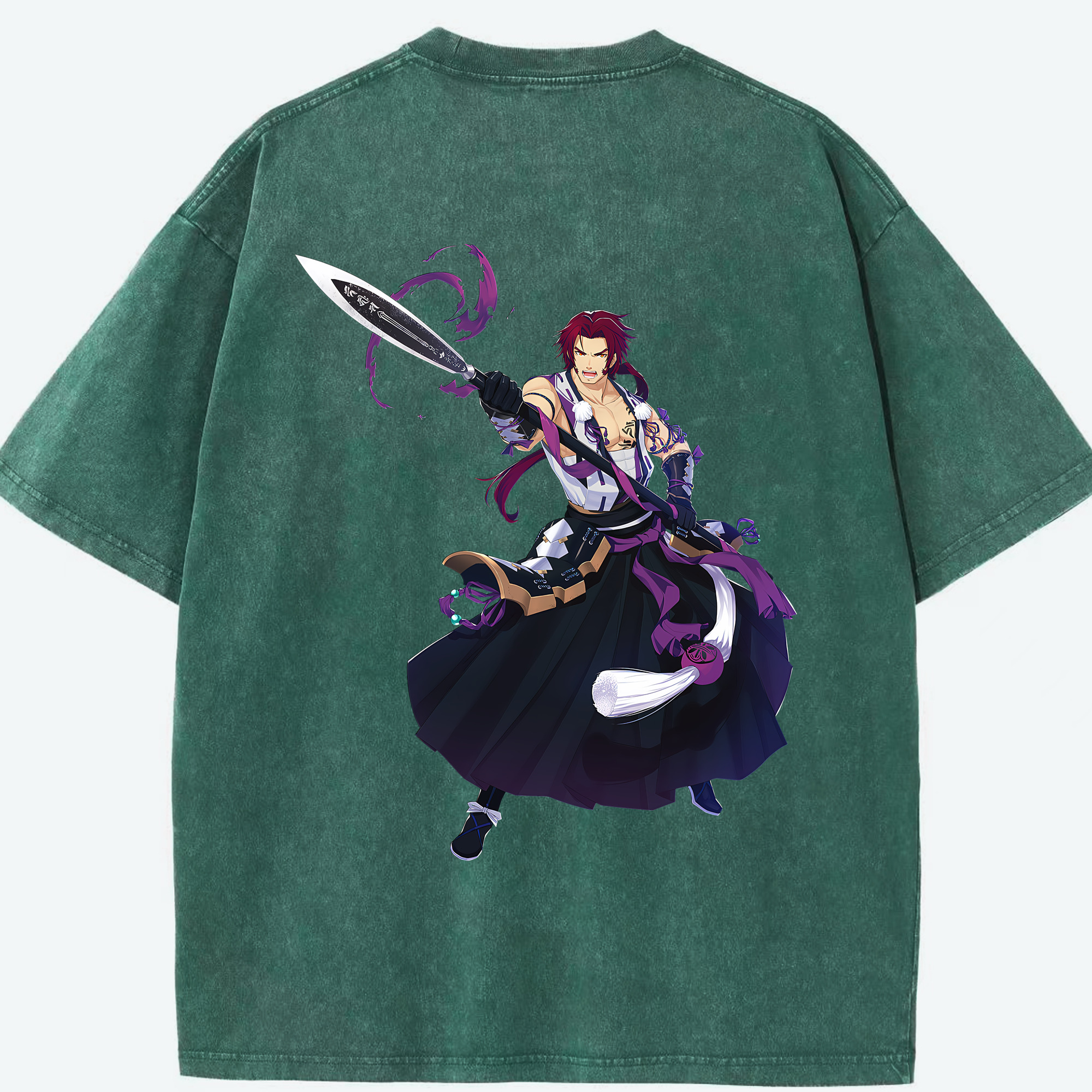 （画像用） 刀剣乱舞 Touken Ranbu 綿100% ヴィンテージ風 半袖Tシャツ（背面プリント）